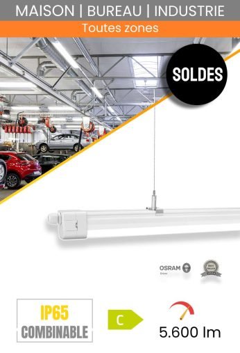 Luminaire LED polyvalent haute puissance 1200 mm IP65 40W/4000K