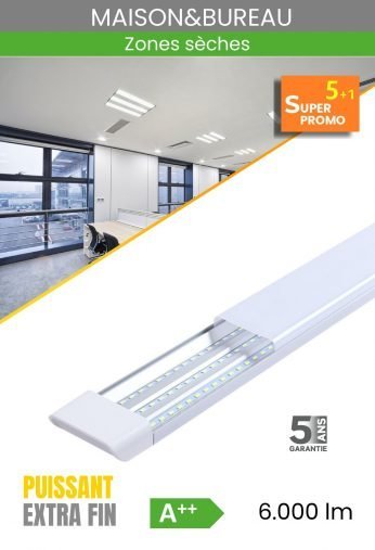 Plafonnier LED polyvalent extra fin de haute puissance G2 1200mm 40W / 4000K