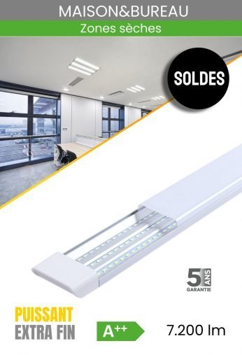 Plafonnier LED polyvalent extra fin de haute puissance G2 1500mm 50W / 4000K