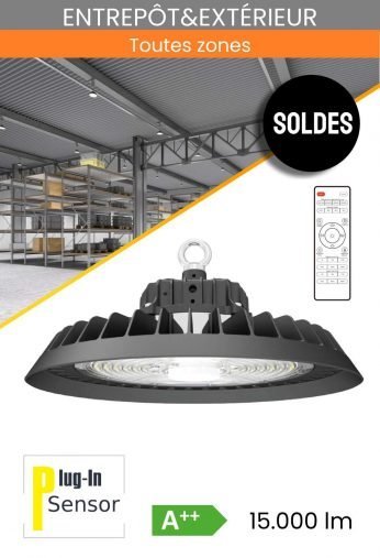 Suspension Highbay LED à intensité variable avec capteur et télécommande 100W/4000K